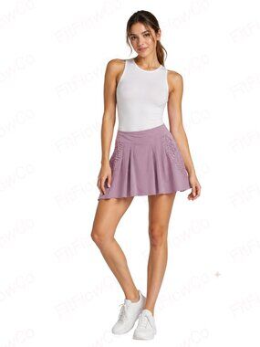 Dunning Golf Performance Skort Women S Mauve Pleated COOLMAX NWT